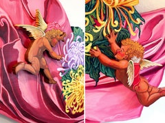"Cherub" Acrylic on foam, Commission
